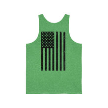 Load image into Gallery viewer, Valkommen W/ Flag Black Unisex Jersey Tank