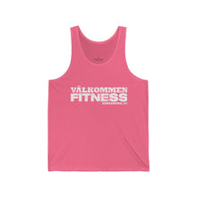 Load image into Gallery viewer, White Logo Unisex Jersey Tank