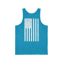 Load image into Gallery viewer, White Logo Unisex Jersey Tank