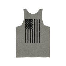 Load image into Gallery viewer, Valkommen W/ Flag Black Unisex Jersey Tank