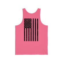 Load image into Gallery viewer, Valkommen W/ Flag Black Unisex Jersey Tank