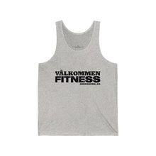 Load image into Gallery viewer, Valkommen W/ Flag Black Unisex Jersey Tank