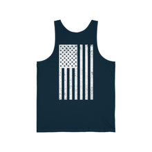 Load image into Gallery viewer, White Logo Unisex Jersey Tank