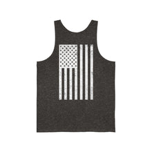 Load image into Gallery viewer, White Logo Unisex Jersey Tank