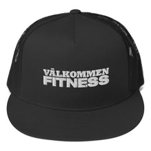 Load image into Gallery viewer, Black /Black Black/White Trucker Cap- Valkommen Fitness
