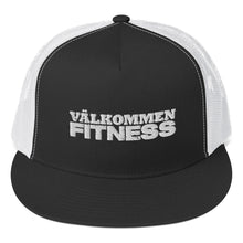 Load image into Gallery viewer, Black /Black Black/White Trucker Cap- Valkommen Fitness
