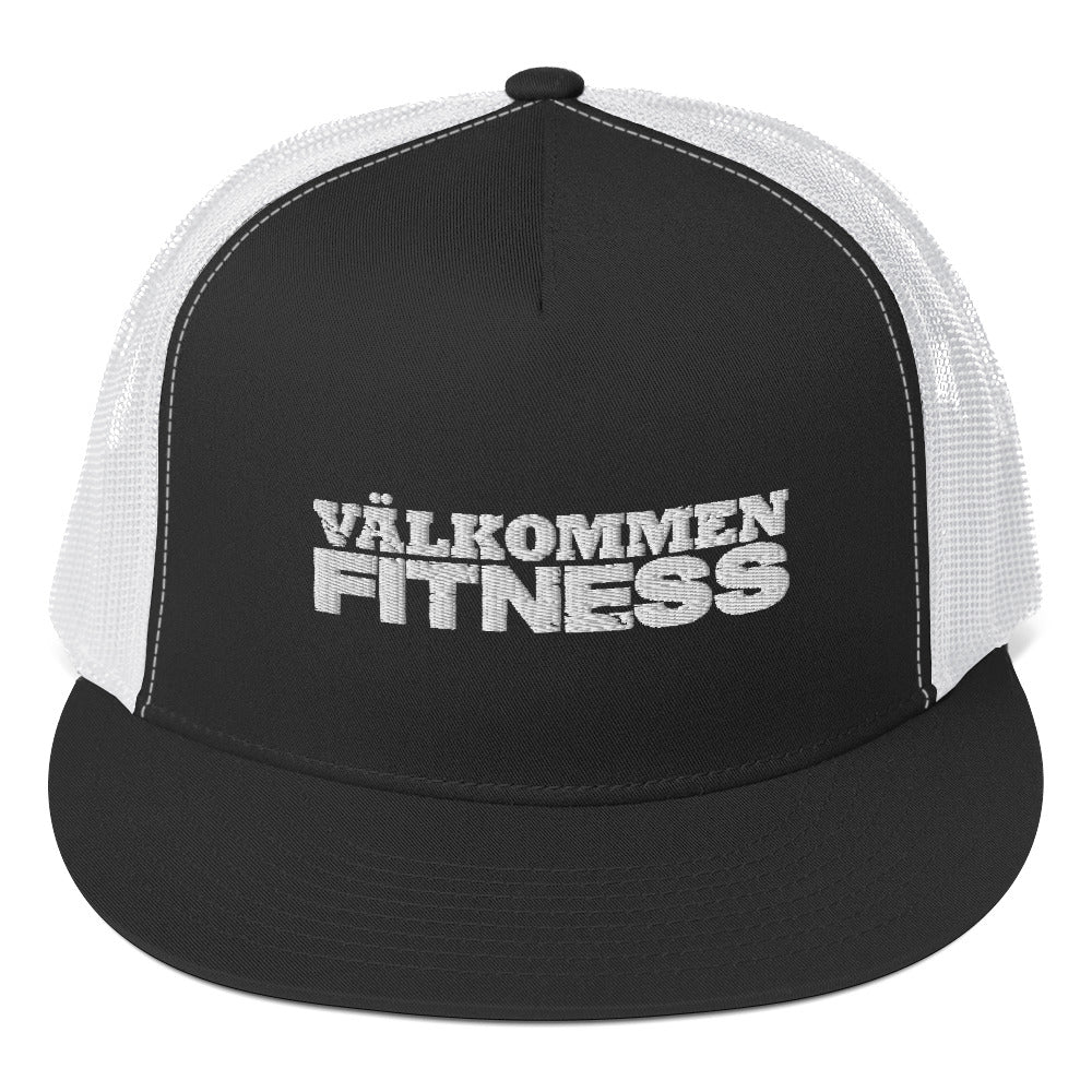 Black /Black Black/White Trucker Cap- Valkommen Fitness