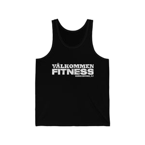 White Logo Unisex Jersey Tank