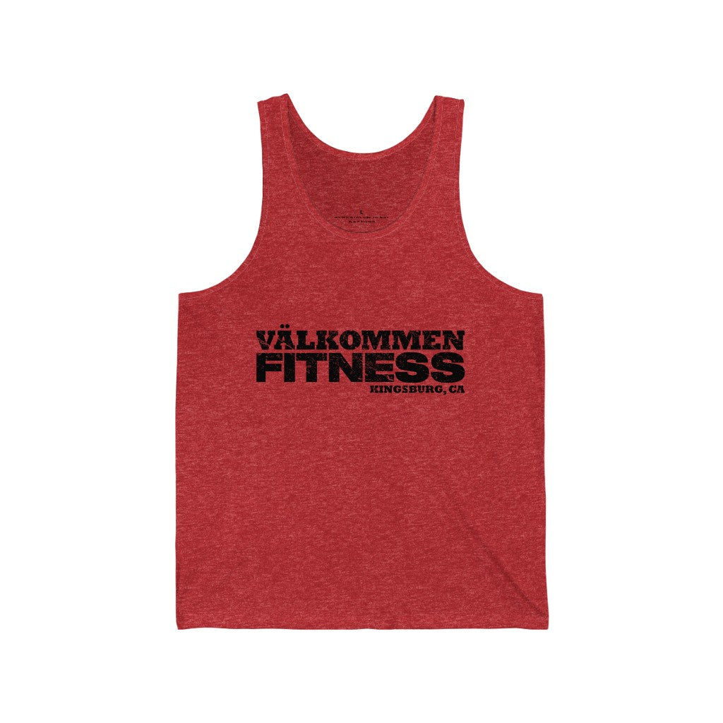 Valkommen W/ Flag Black Unisex Jersey Tank