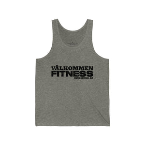Valkommen W/ Flag Black Unisex Jersey Tank
